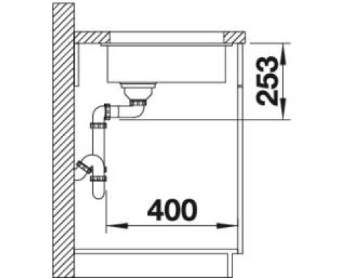 Blanco Subline 160-U 513951 Мойка врезная