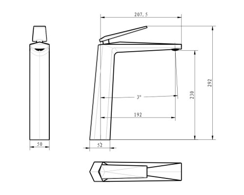 Смеситель для раковины Boheme Venturo 382