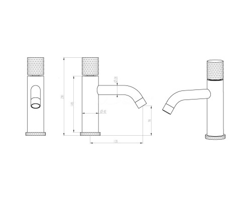 Смеситель для раковины Boheme Stick 121-BCR.2