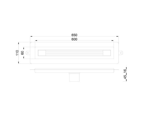 Душевой канал 600 мм Boheme B&T Infinity 981-60-B