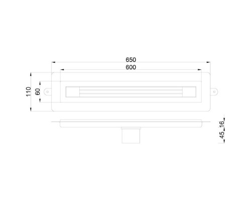 Душевой канал 600 мм Boheme B&T Infinity 981-60-MG