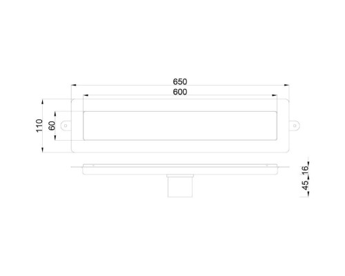 Душевой канал 600 мм 2 в 1 с основой под плитку Boheme Premium Linear 982-60-B