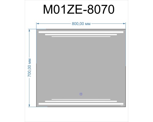 Зеркало 80x70 см Bond M01ZE-8070