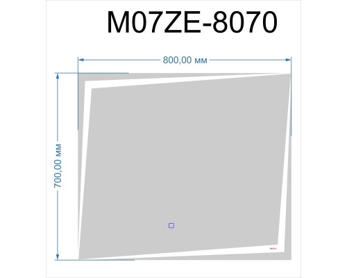 Зеркало 80x70 см Bond M07ZE-8070