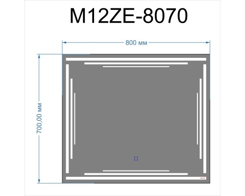 Зеркало 80x70 см Bond M12ZE-8070