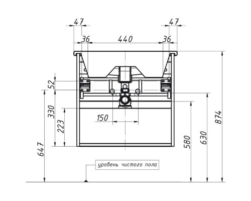 Тумба белый матовый 57,8 см Caprigo Novara 35915-TP811