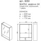 Зеркальный шкаф 60x80 см дуб сомеро Caprigo 2050-Дуб Сомеро