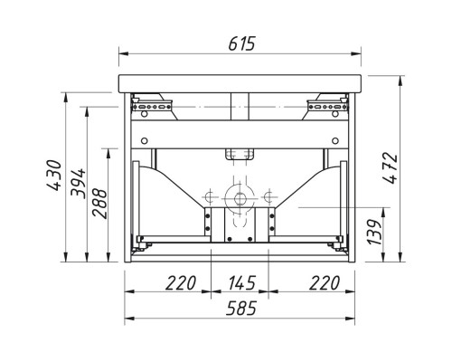 Тумба белый матовый 58,5 см Caprigo Ponza-A 13510-B231