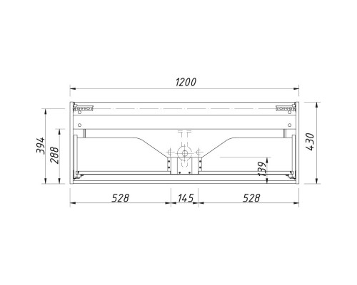 Тумба белый матовый 119 см Caprigo Ponza-A 13515-B231