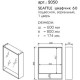 Зеркальный шкаф 60x80 см дуб кантри Caprigo 2050-Дуб кантри