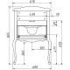 Тумба белый матовый 60,6 см Caprigo Bourget 11010-B016