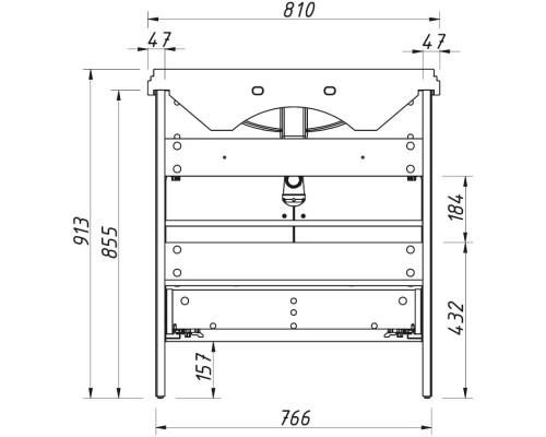 Тумба графит матовый 76,6 см Caprigo Genova 34412-TP810