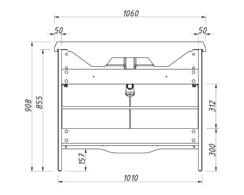 Тумба белый матовый 101 см Caprigo Genova 34414-TP811