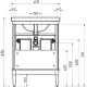 Тумба черный матовый 58,6 см Caprigo Jardin 10410A-B032