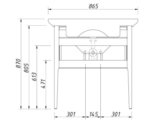 Тумба керамик 74,6 см Caprigo Jersey 34312-TP812