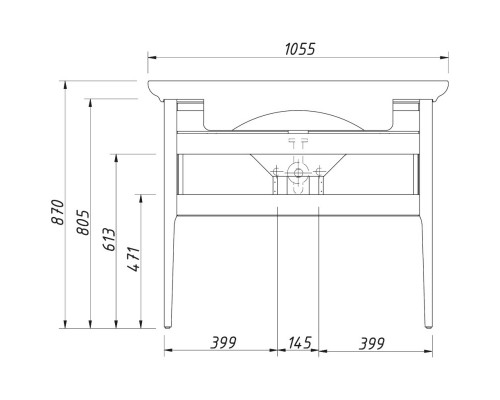 Тумба белый матовый 94,2 см Caprigo Jersey 34314-TP811