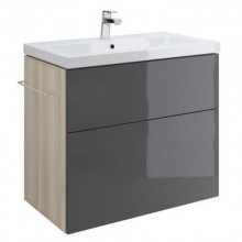 Тумба серый/ясень 79 см Cersanit Smart SU-SMA-CO80/Gr