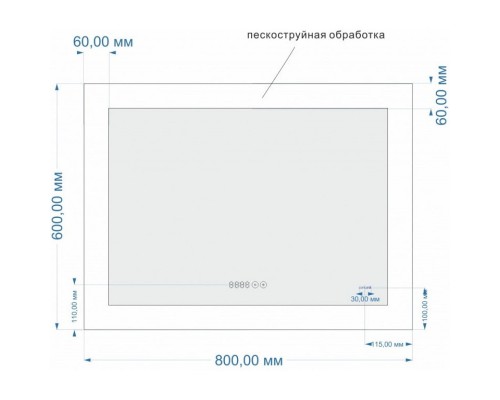 Зеркало 80x60 см Cersanit Design Pro LU-LED060*80-p-Os