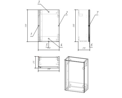 Тумба белый глянец 39 см Cersanit Moduo SZ-MOD-MO40/Wh