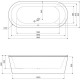 Акриловая ванна 180x80 см Cezares Metauro METAURO-Central-180-80-40-W37