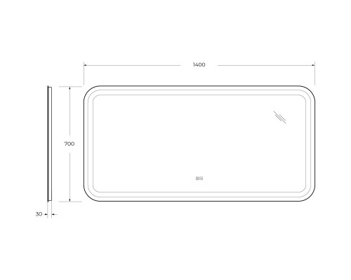 Зеркало 140x70 см Cezares Stylus CZR-SPC-STYLUS-1400-700-TCH-WARM