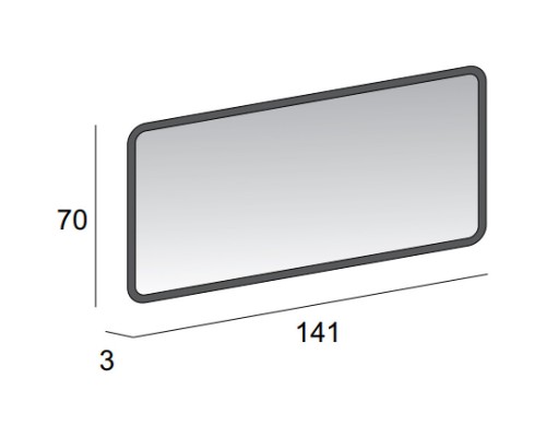 Зеркало 141x70 см Cezares 44994