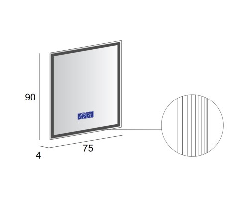 Зеркало 75x90 см Cezares 45062