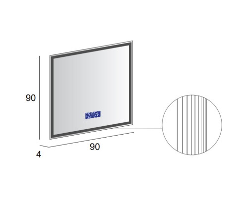 Зеркало 90x90 см Cezares 45063