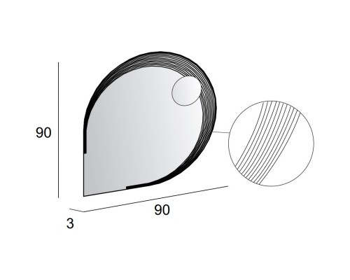 Зеркало 90x90 см Cezares 45012