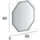 Зеркало 60x60 см Cezares 45078