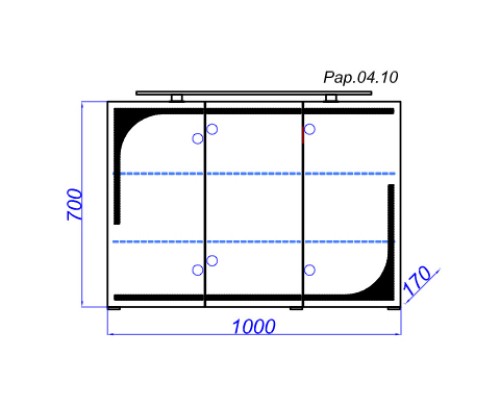 Зеркальный шкаф 100x70 см белый матовый Clarberg Papyrus Pap.04.10/W