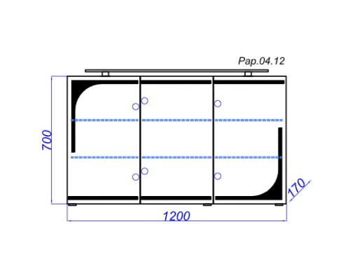 Зеркальный шкаф 120x70 см белый матовый Clarberg Papyrus Pap.04.12/W