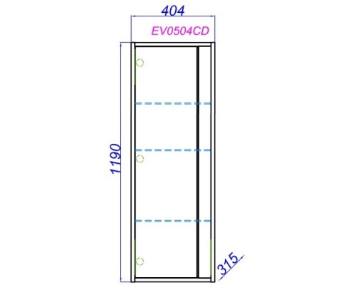 Пенал подвесной белый глянец/крафт темный Clarberg Evolution EV0504CD