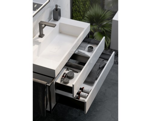 Комплект мебели белый глянец/черный 101,8 см Clarberg Logic LOG0110R + Tol.09.04.D + LOG0206