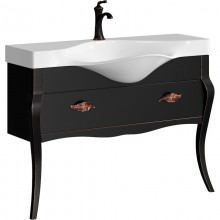 Тумба с раковиной черный матовый 114,1 см Clarberg Borgia BOR0111BLK + Brw.11.04.D