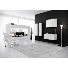 Комплект мебели белый матовый 100 см Clarberg Papyrus PAP0110 + Pap.10.04.WG + Pap.04.10/W