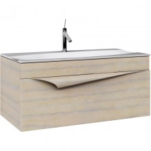 Тумба с раковиной светлое дерево 100 см Clarberg Papyrus Pap-w.01.10/LIGHT + Pap.10.04.WG