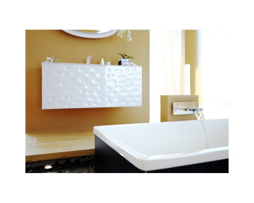 Комплект мебели белый глянец 120 см Clarberg Dune DUN0112 + EL.12.04.D + Dun.02.10/W