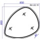 Комплект мебели белый глянец 120 см Clarberg Dune DUN0112 + EL.12.04.D + Stn.02.10