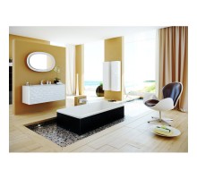 Комплект мебели белый глянец 100 см Clarberg Dune DUN0110 + EL.10.04.D + Dun.02.10/W