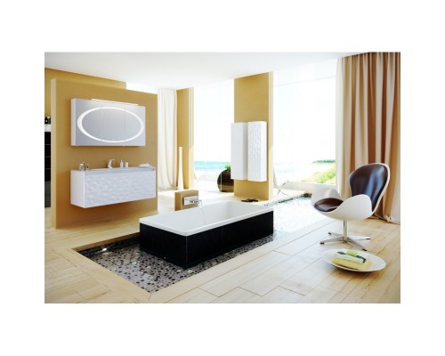 Комплект мебели белый глянец 100 см Clarberg Dune DUN0110 + EL.10.04.D + DUN0410
