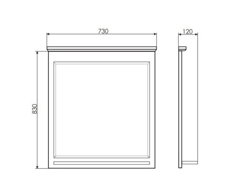 Зеркало 73x83 см белый глянец Comforty Тбилиси 00003132631