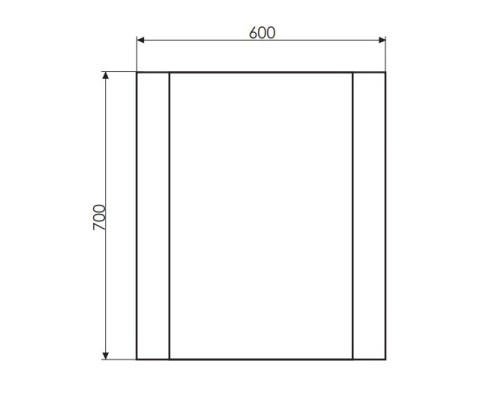 Зеркало 60x70 см  белый глянец Comforty Флоренция 00003127385