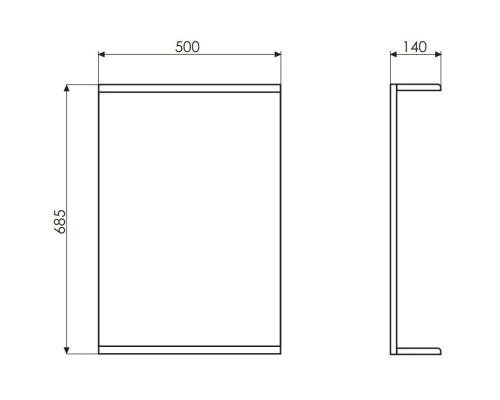 Зеркало 50x68,5 см белый глянец Comforty K-50 00003120319