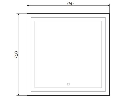 Зеркало 75x75 см Comforty Квадрат 00004140521