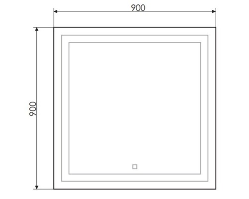 Зеркало 90x90 см Comforty Квадрат 00004140522