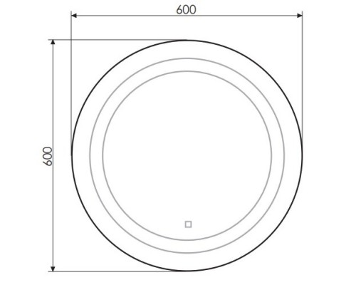 Зеркало 60x60 см Comforty Круг 00004140524