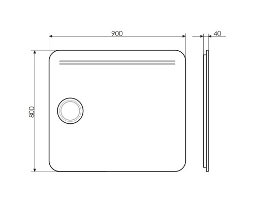 Зеркало 90x80 см Comforty Лондон 00004140523