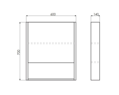 Зеркальный шкаф 60x70 см сосна лоредо Comforty Марио 00003131979