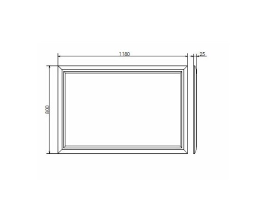 Зеркало 118x80 см белый глянец Comforty Империя 00004143506